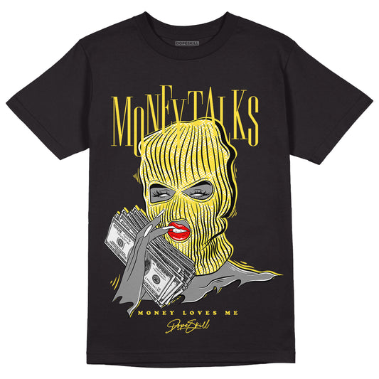 Jordan 11 Low 'Yellow Snakeskin' DopeSkill T-Shirt Money Talks Graphic Streetwear - Black