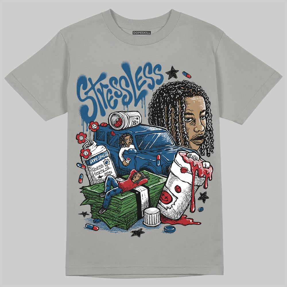 Jordan 12 Retro French Blue (2025) DopeSkill T-Shirt Stressless Graphic Streetwear - Gravel