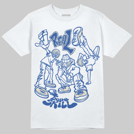 Jordan 1 Low Travis Scott x Fragment DopeSkill T-Shirt Real Y2K Players Graphic Streetwear - White