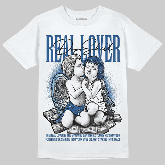 Jordan 1 Low OG “Storm Blue” DopeSkill T-Shirt Real Lover Graphic Streetwear - White