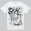 Jordan 12 Black Wolf Grey DopeSkill T-Shirt Speak It Graphic Streetwear - WHite