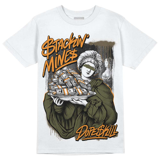 Jordan 5 "Olive" DopeSkill T-Shirt Stackin Mines Graphic Streetwear - White