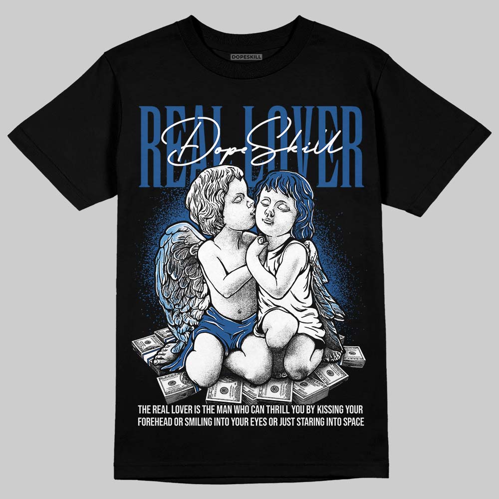 Jordan 1 Low OG “Storm Blue” DopeSkill T-Shirt Real Lover Graphic Streetwear - Black