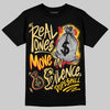 Quai 54 x Air Jordan 1 Retro Low OG Tour Yellow Black DopeSkill T-Shirt Real Ones Move In Silence Graphic Streetwear - black