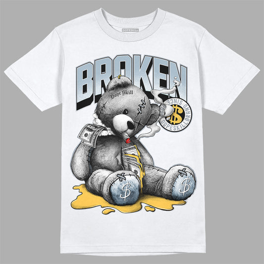 Jordan 13 “Blue Grey” DopeSkill T-Shirt Sick Bear Graphic Streetwear - White 