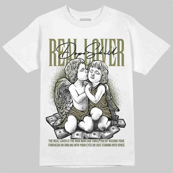 Jordan 3 “Medium Olive” aka “Family Affair” DopeSkill T-Shirt Real Lover Graphic Streetwear - White