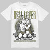 Jordan 3 “Medium Olive” aka “Family Affair” DopeSkill T-Shirt Real Lover Graphic Streetwear - White