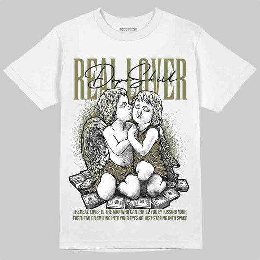 Jordan 3 “Medium Olive” aka “Family Affair” DopeSkill T-Shirt Real Lover Graphic Streetwear - White