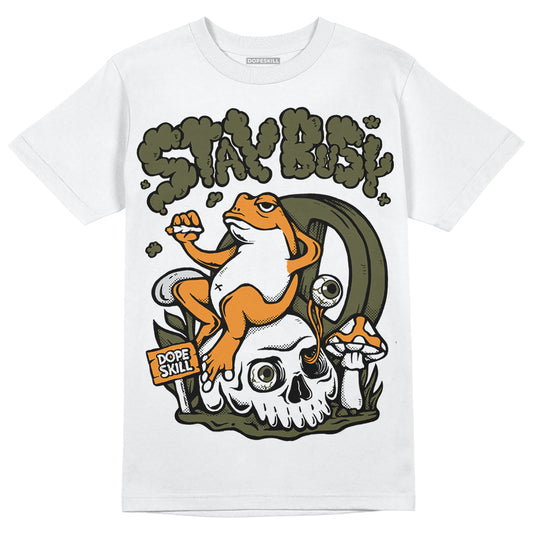 Jordan 5 "Olive" DopeSkill T-Shirt Stay Busy Graphic Streetwear - White