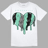 Jordan 3 "Green Glow" DopeSkill T-Shirt Slime Drip Heart Graphic Streetwear - White 