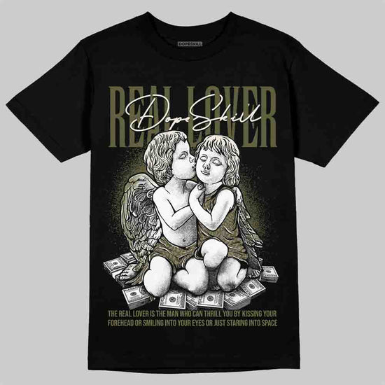 Jordan 3 “Medium Olive” aka “Family Affair” DopeSkill T-Shirt Real Lover Graphic Streetwear - Black