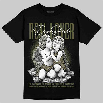 Jordan 3 “Medium Olive” aka “Family Affair” DopeSkill T-Shirt Real Lover Graphic Streetwear - Black