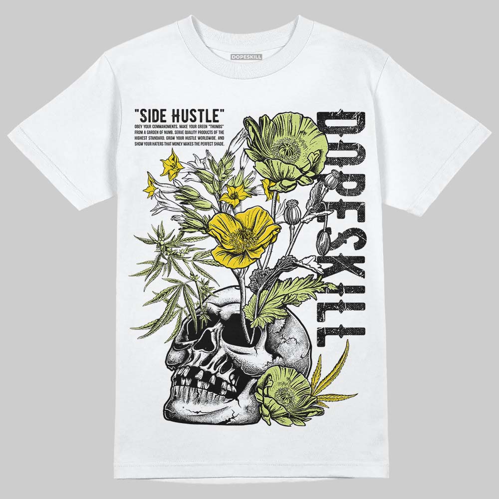 Jordan 5 “Luminous Green” DopeSkill T-Shirt Side Hustle Graphic Streetwear - White