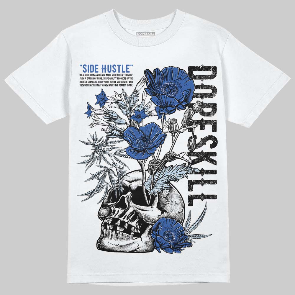 Awake NY x Jordan 5 Retro 'Black Racer Blue' DopeSkill T-Shirt Side Hustle Graphic Streetwear - White
