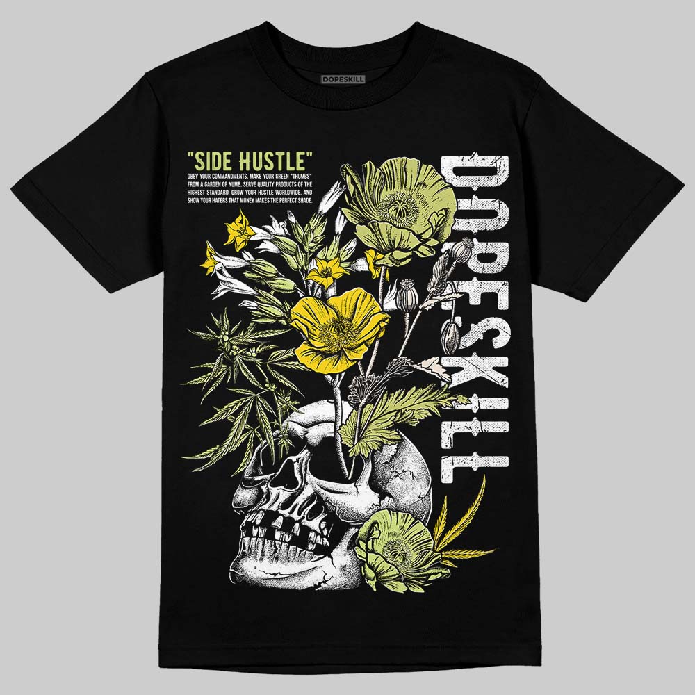 Jordan 5 “Luminous Green” DopeSkill T-Shirt Side Hustle Graphic Streetwear - Black