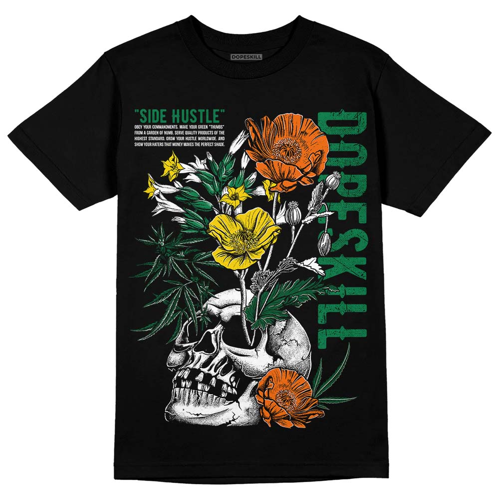 Green Sneakers DopeSkill T-Shirt Side Hustle Graphic Streetwear - Black