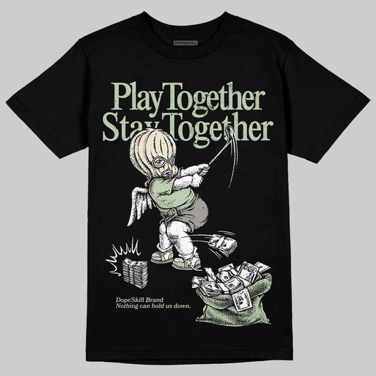 Jordan 4 WMNS “Seafoam” (2025) DopeSkill T-Shirt Play together, Stay together Graphic Streetwear - Black