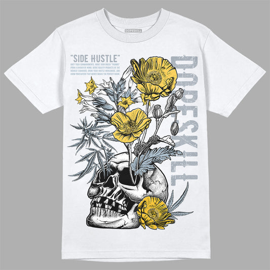 Jordan 13 “Blue Grey” DopeSkill T-Shirt Side Hustle Graphic Streetwear - White 