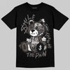Jordan 4 Retro Cave Stone DopeSkill T-Shirt Smile Through The Pain Graphic Streetwear - Black