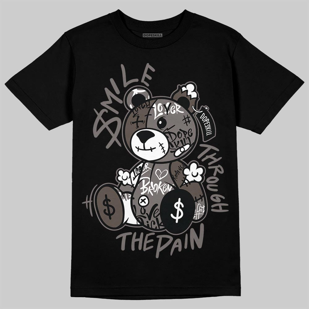 Jordan 4 Retro Cave Stone DopeSkill T-Shirt Smile Through The Pain Graphic Streetwear - Black