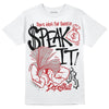 Jordan 12 “Red Taxi” DopeSkill T-Shirt Speak It Graphic Streetwear - White