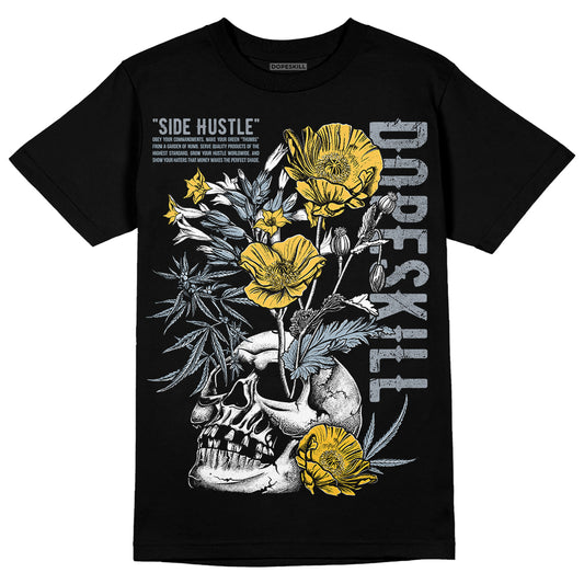 Jordan 13 “Blue Grey” DopeSkill T-Shirt Side Hustle Graphic Streetwear - Black 