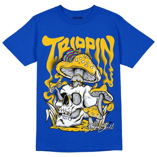 Jordan 14 “Laney” DopeSkill Varsity Royal T-Shirt Trippin Graphic Streetwear