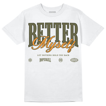 Jordan 5 "Olive" DopeSkill T-Shirt Better Myself Graphic Streetwear - White