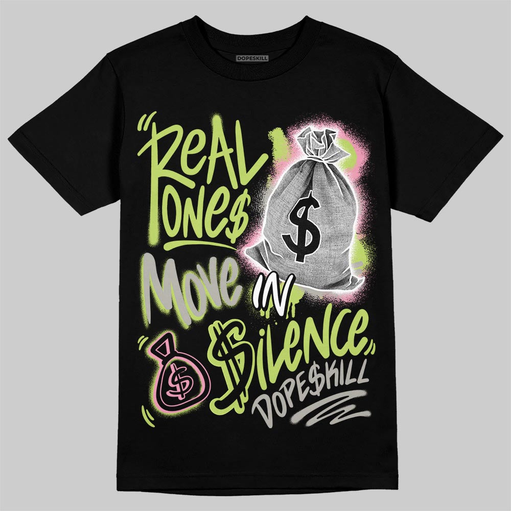 Chase B x Travis Scott x Jordan Jumpman Jack DopeSkill T-Shirt Real Ones Move In Silence Graphic Streetwear - Black