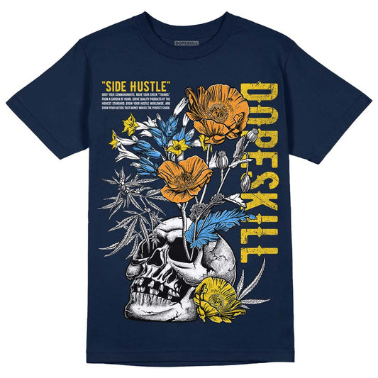Dunk Low Vintage “Michigan” DopeSkill Midnight Navy T-Shirt Side Hustle Graphic Streetwear
