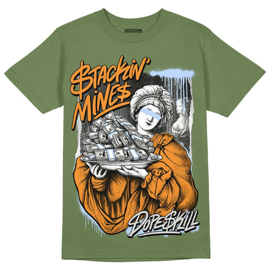 Jordan 5 "Olive" DopeSkill Olive T-Shirt Stackin Mines Graphic Streetwear