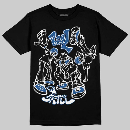 Jordan 1 Low OG “Storm Blue” DopeSkill T-Shirt Real Y2K Players Graphic Streetwear - Black
