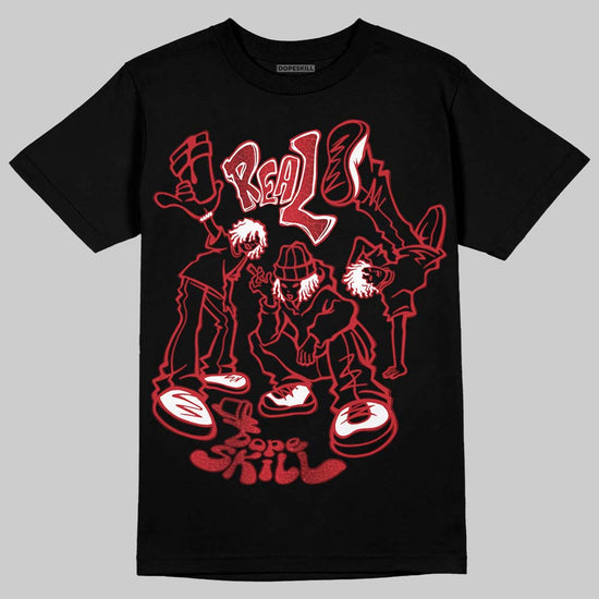 Jordan 1 High OG “Ruby” DopeSkill T-Shirt Real Y2K Players Graphic Streetwear - Black