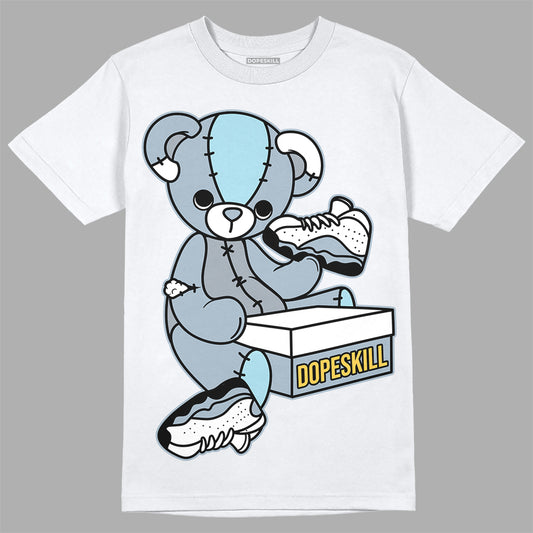 Jordan 13 “Blue Grey” DopeSkill T-Shirt Sneakerhead BEAR Graphic Streetwear - White 