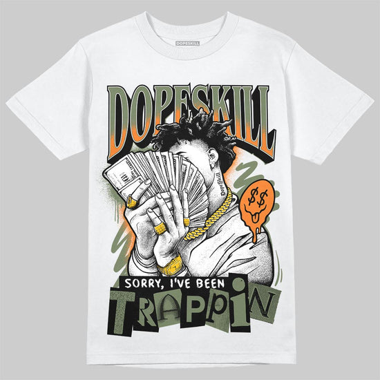 Jordan 4 Retro OG SP Undefeated (2025) DopeSkill T-Shirt Sorry I've Been Trappin Graphic Streetwear - White