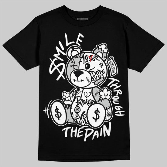 Air Foamposite One 'Triple White' DopeSkill T-Shirt Smile Through The Pain Graphic Streetwear - black