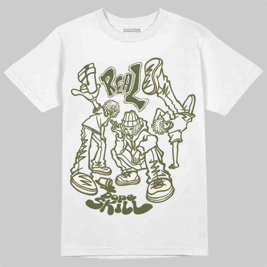 Jordan 3 “Medium Olive” aka “Family Affair” DopeSkill T-Shirt Real Y2K Players Graphic Streetwear - White