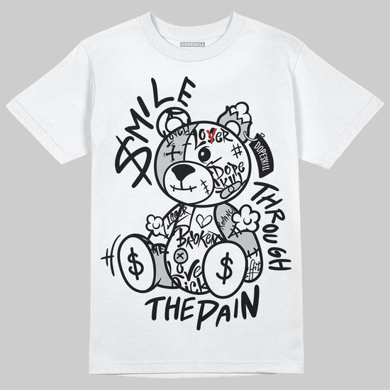 Air Foamposite One 'Triple White' DopeSkill T-Shirt Smile Through The Pain Graphic Streetwear - White