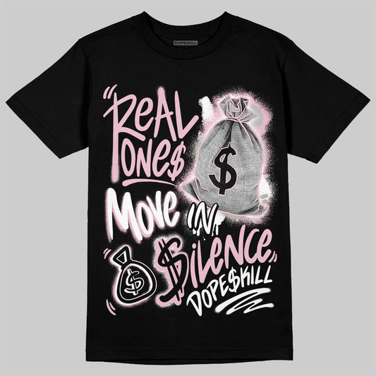 Jordan 5 OG “35th Anniversary” DopeSkill T-Shirt Real Ones Move In Silence Graphic Streetwear - Black