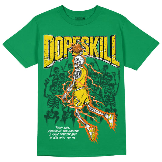 Green Sneakers DopeSkill Green T-shirt Thunder Dunk Graphic Streetwear