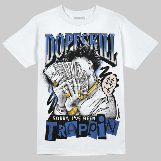 Jordan 1 Low Travis Scott x Fragment DopeSkill T-Shirt Sorry I've Been Trappin Graphic Streetwear - White