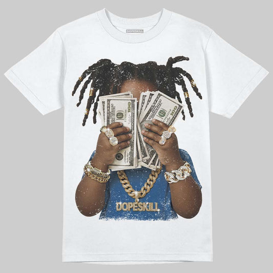 Jordan 1 Low OG “Storm Blue” DopeSkill T-Shirt Rich Youth Graphic Streetwear - White