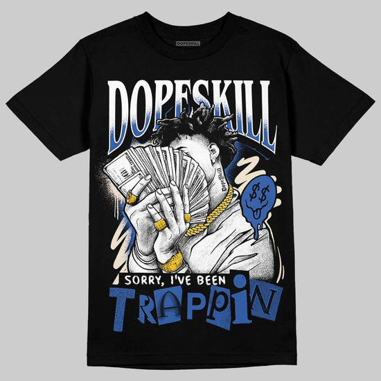 Jordan 1 Low Travis Scott x Fragment DopeSkill T-Shirt Sorry I've Been Trappin Graphic Streetwear - Black