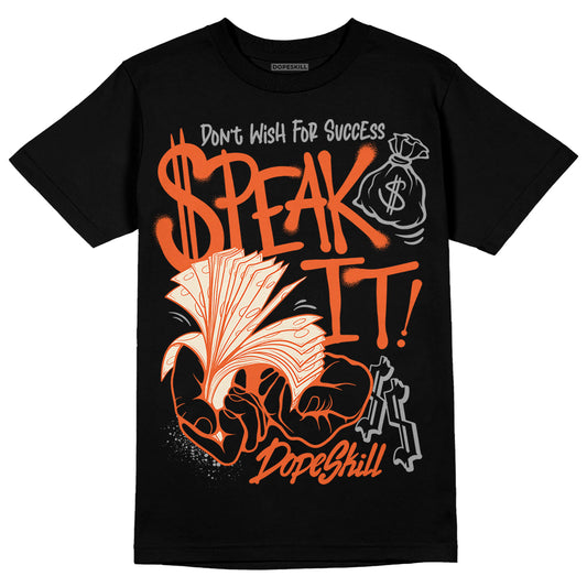 Jordan 3 Georgia Peach DopeSkill T-Shirt Speak It Graphic Streetwear - Black