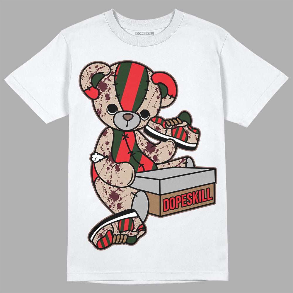 Dunk Low Freddy Krueger DopeSkill T-Shirt Sneakerhead BEAR Graphic Streetwear - White