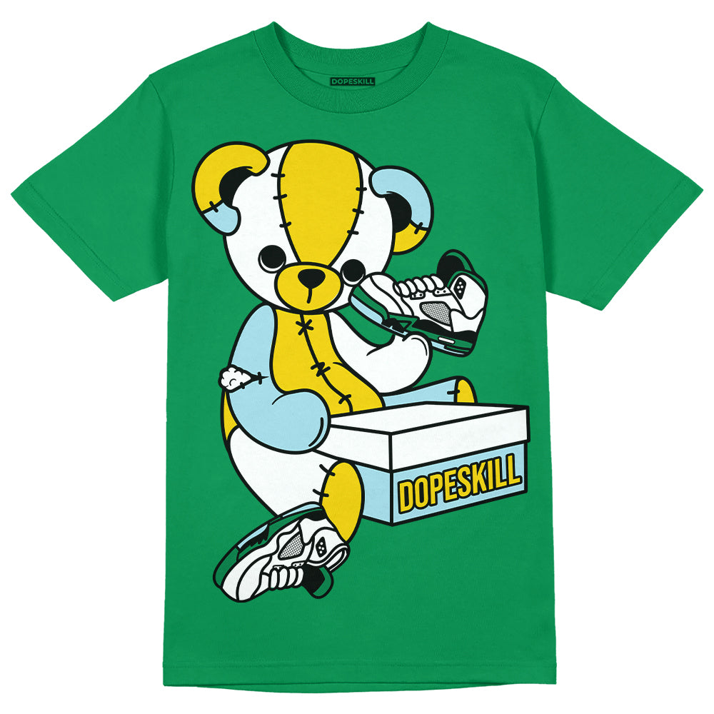 Jordan 5 “Lucky Green” DopeSkill Green T-shirt Sneakerhead BEAR Graphic Streetwear