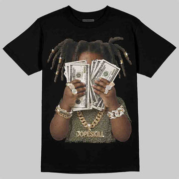 Jordan 3 “Medium Olive” aka “Family Affair” DopeSkill T-Shirt Rich Youth Graphic Streetwear - Black