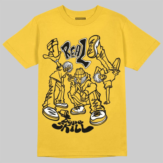 Jordan 5 'Tokyo' DopeSkill T-Shirt Real Y2K Players Graphic Streetwear - Gold