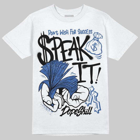 Awake NY x Jordan 5 Retro 'Black Racer Blue' DopeSkill T-Shirt Speak It Graphic Streetwear - White
