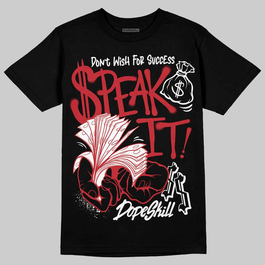 Jordan 5 Retro Fire Red Black Tongue (2025) DopeSkill T-Shirt Speak It Graphic Streetwear - Black